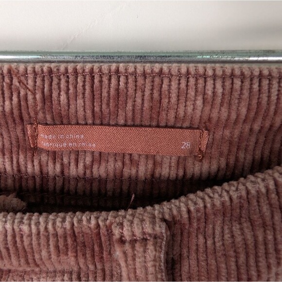 Pilcro Corduroy Pants Size 28 Burgundy Straight Leg Soft Stretch Women’s - Picture 5 of 13